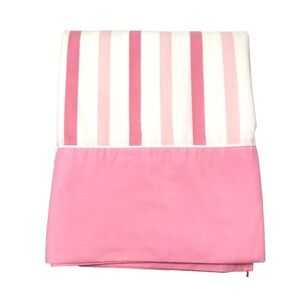 Vintage Cannon Monticello Twin Flat Sheet -Pink White Stripe- USA 70x94 Mod 80s